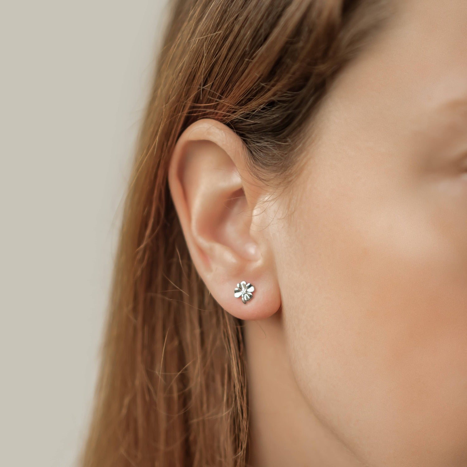 Clous d’oreilles Trèfle à Quatre Feuilles Sterling Argent